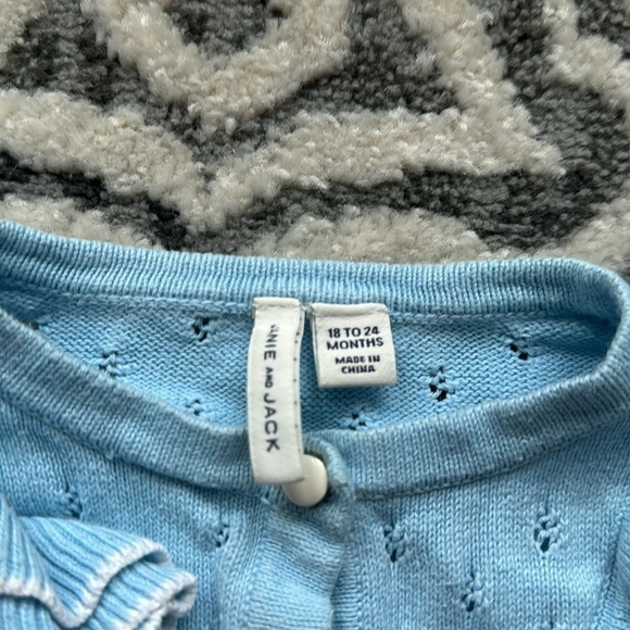Janie and Jack powder blue cardigan size 18-24 months - Picture 2 of 2